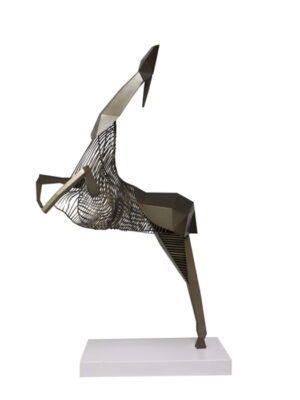 modern-abstract-bronze-stainess-steel-deer-sculpture